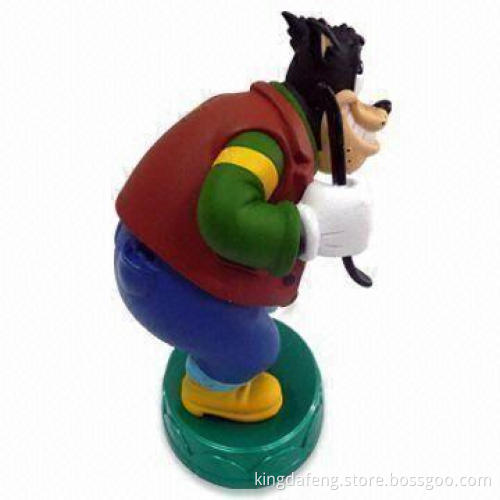 Plastic Cartoon Figure with Solid Inside, Made of PVC Material